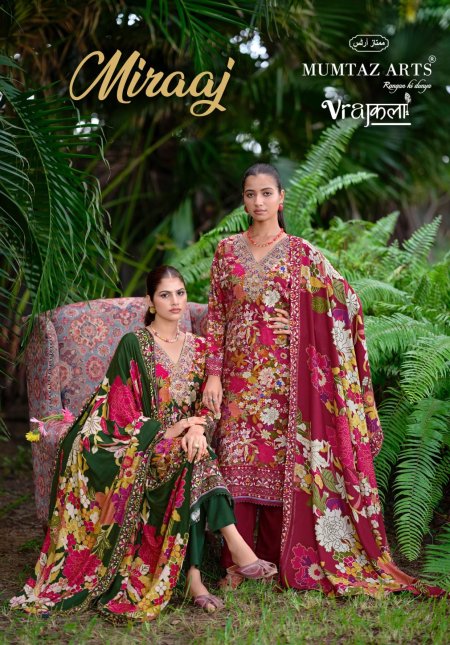 Miraaj By Mumtaz Arts Viscose Discharge Print Pashmina Salwar Suits